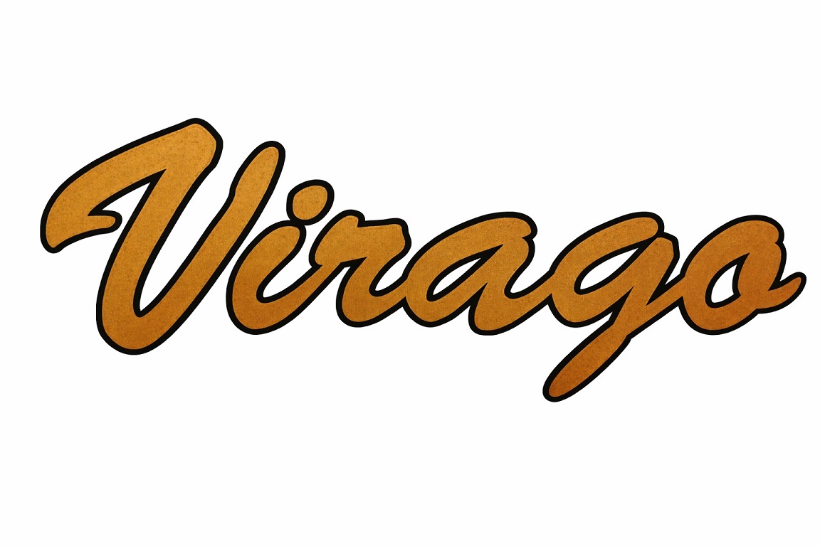Yamaha Embleem Sticker VIRAGO goud 12,5 cm