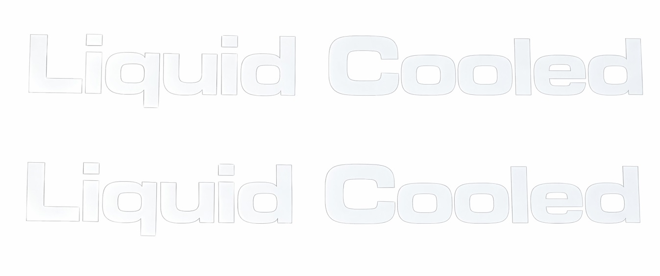 Kawasaki Stickerset `liquid cooled´ wit 0301190