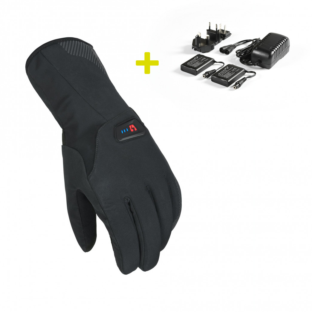 Macna Spark KIT Beheizbare Handschuhe inklusive 7,4 V 2200 mAh Akkus und Ladegerät Größe XS