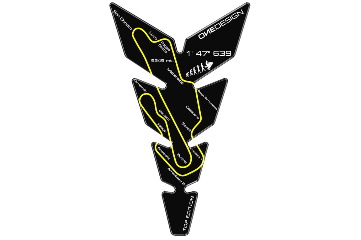 Puig Motorrad Tankpad Mugello Schwarz