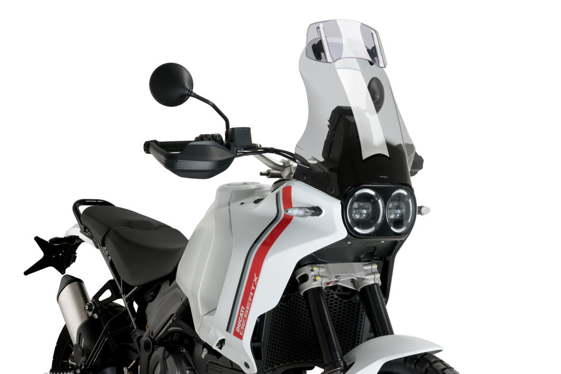 Puig Touring Windschutzscheibe mit angebrachtem Karomuster Ducati DesertX ab 2022