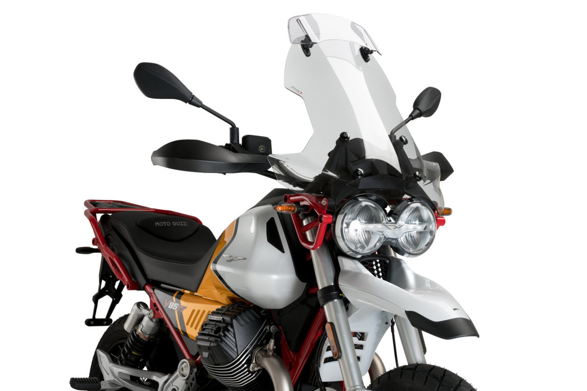 Puig Touring Windschutzscheibe klar mit absichtlichem Fenster Moto-Guzzi V85 TT / Travel ab 2019