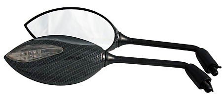 Blinker Spiegels met LED Zwart set