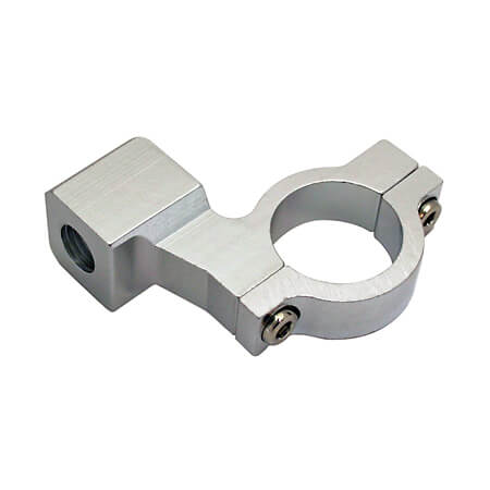 Spiegelhalterung CNC-gefräst 22 mm silber für Fahrräder und Motorräder