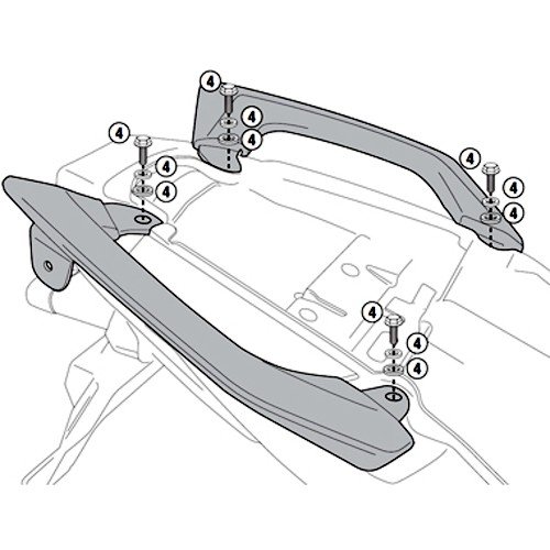 Givi 4103KIT Montagesatz zur Montage der PL4103CAM