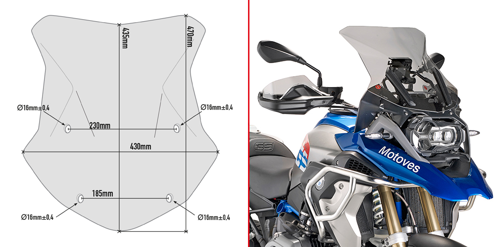Givi 5124D Getönte Windschutzscheibe BMW R 1200 GS / Adventure / R 1250 GS / Adventure