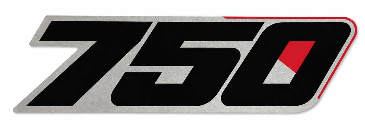 Kawasaki embleem ZXR 750 zijkap `750´ Zwart grijs 56050-1456