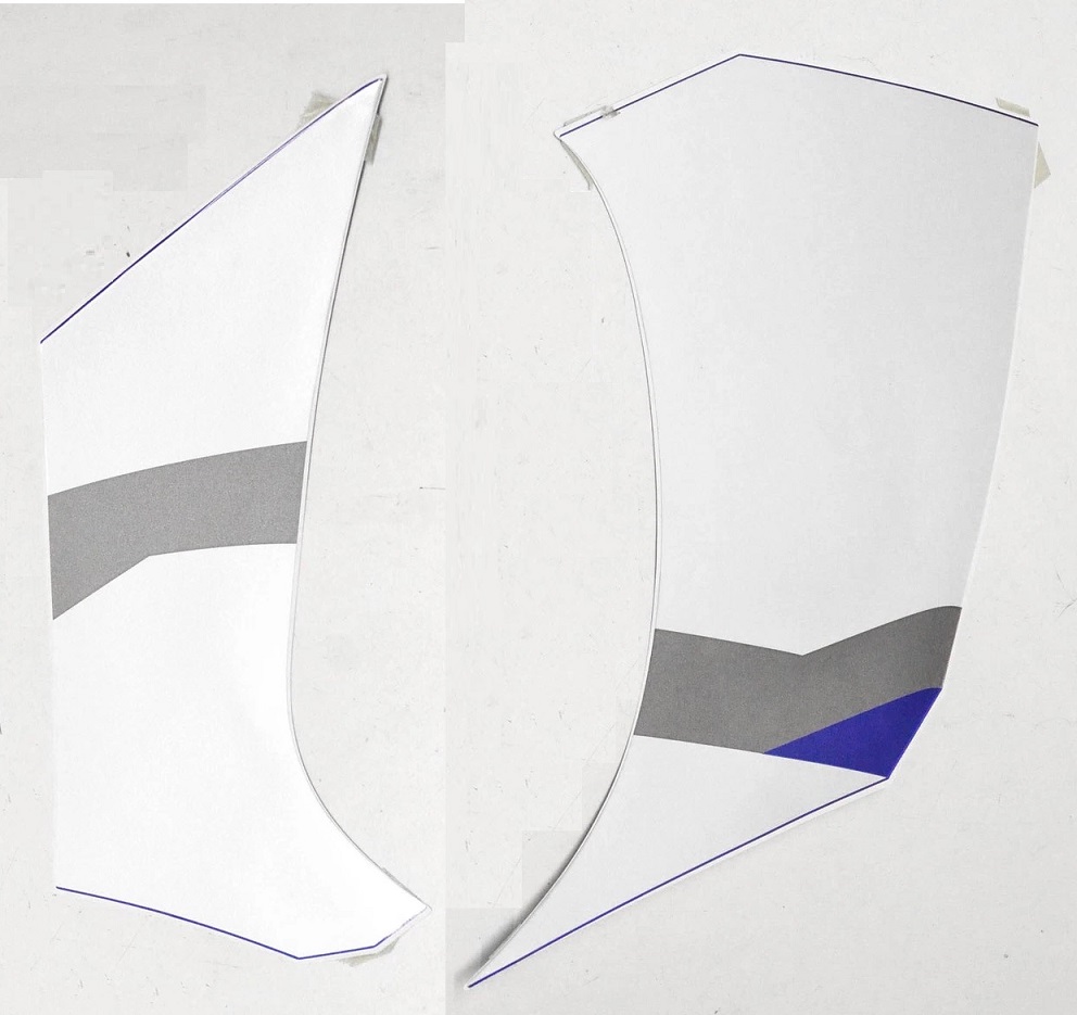 Yamaha Embleemset rechts YZF600R 2001 Blauw wit 5AH-28303-50