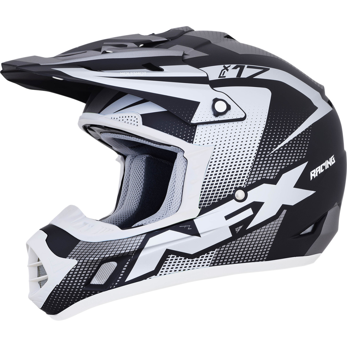 AFX FX-17 Holeshot Crosshelm / Endurohelm Zwart Wit