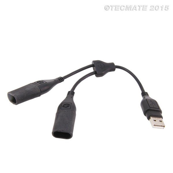 Tecmate Optimate O-110 USB-Kabel Y-Splitter mit Apple-Codierung