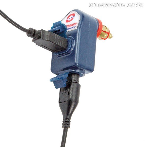 Tecmate Optimate O-105 USB Motor 90 ° Anschluss mit Batterieschutz