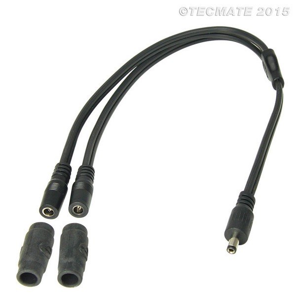 Tecmate Optimate O-45 Y-Verteiler DC 2,5 mm bis 2x DC 2,5 mm für beheizte Kleidung
