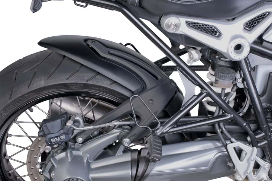 Puig Heckfender S Mattschwarz mit Alu-Unterstützung BMW R NineT / Pure / Racer