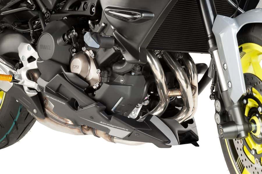 Puig Motorradspoiler Yamaha MT 09 / SP / Tracer / Tracer 900 mit Original-Auspuffanlage Mattschwarz