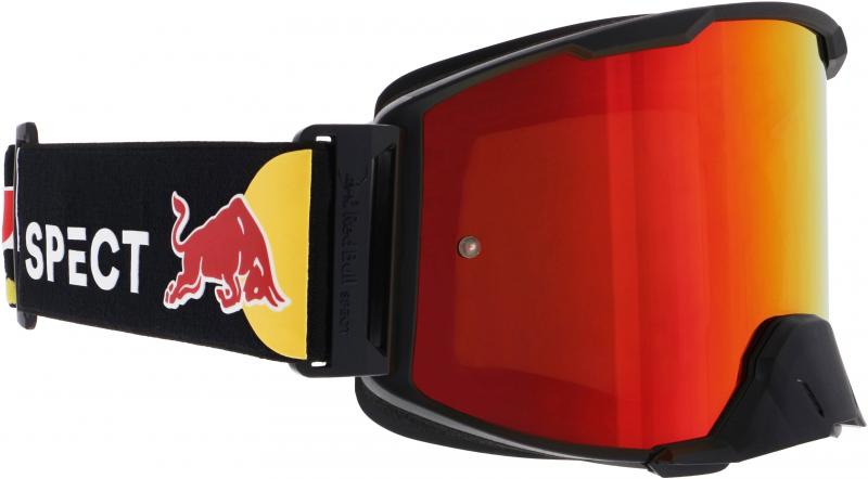 SPECT Red Bull Crossbril Strive Zwart met Rode Spiegel Lens
