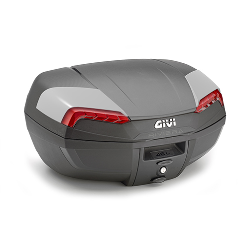 Givi E46N Topcase 46L RIVIERA schwarz mit rotem Reflektor