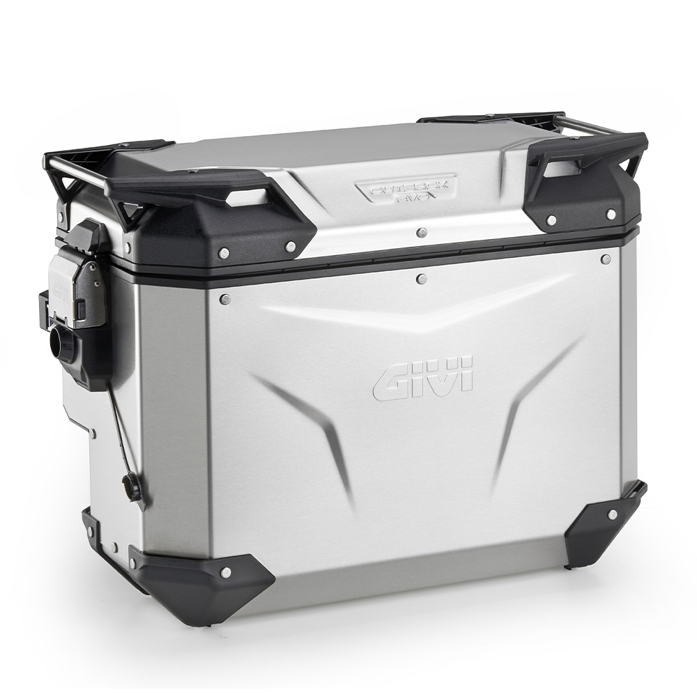 Givi OBKEVS40AAR Trekker Outback EVO Seitenkoffer aus eloxiertem Aluminium, Ausschnitt rechts, 40 Liter, ohne Schloss verkauft