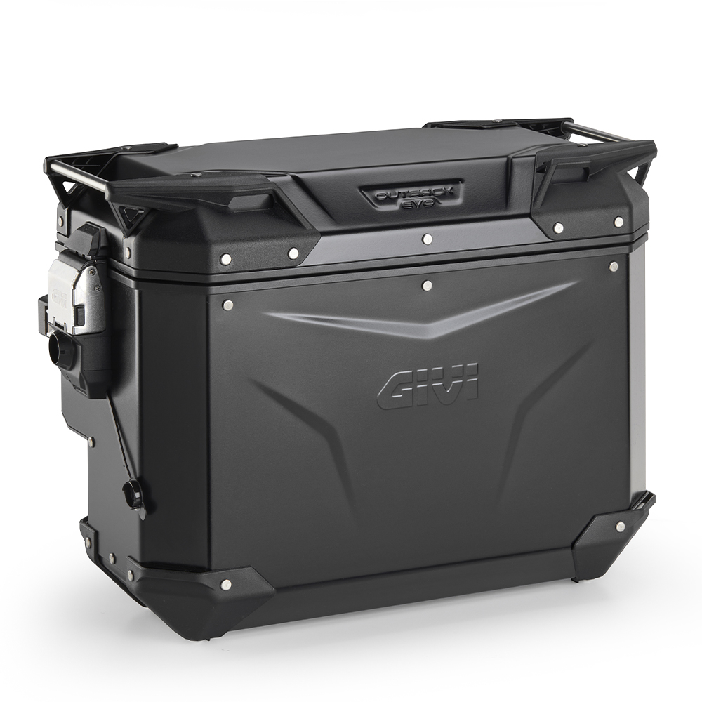 Givi OBKEVS40BR Trekker Outback EVO schwarz Alu Nockenseitenausschnitt rechts 40 Liter, Verkauf ohne Schloss