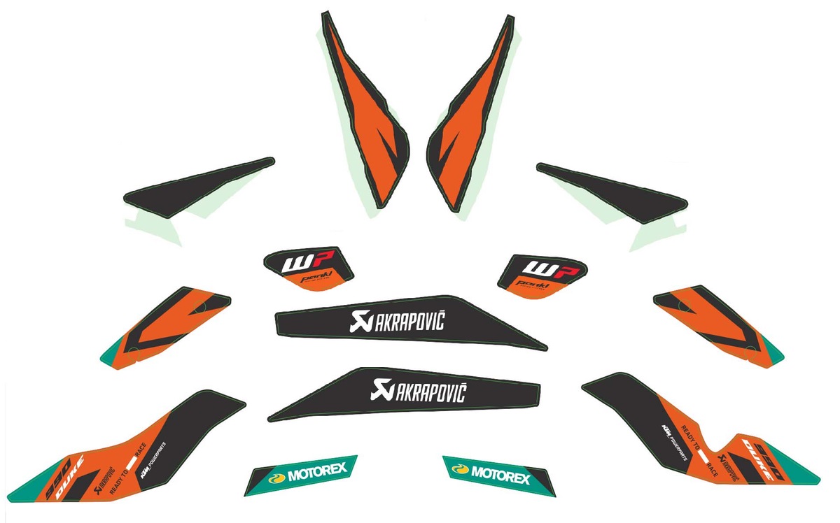 KTM Werks-Grafikaufkleber-Set 990 Duke R 2024-2026