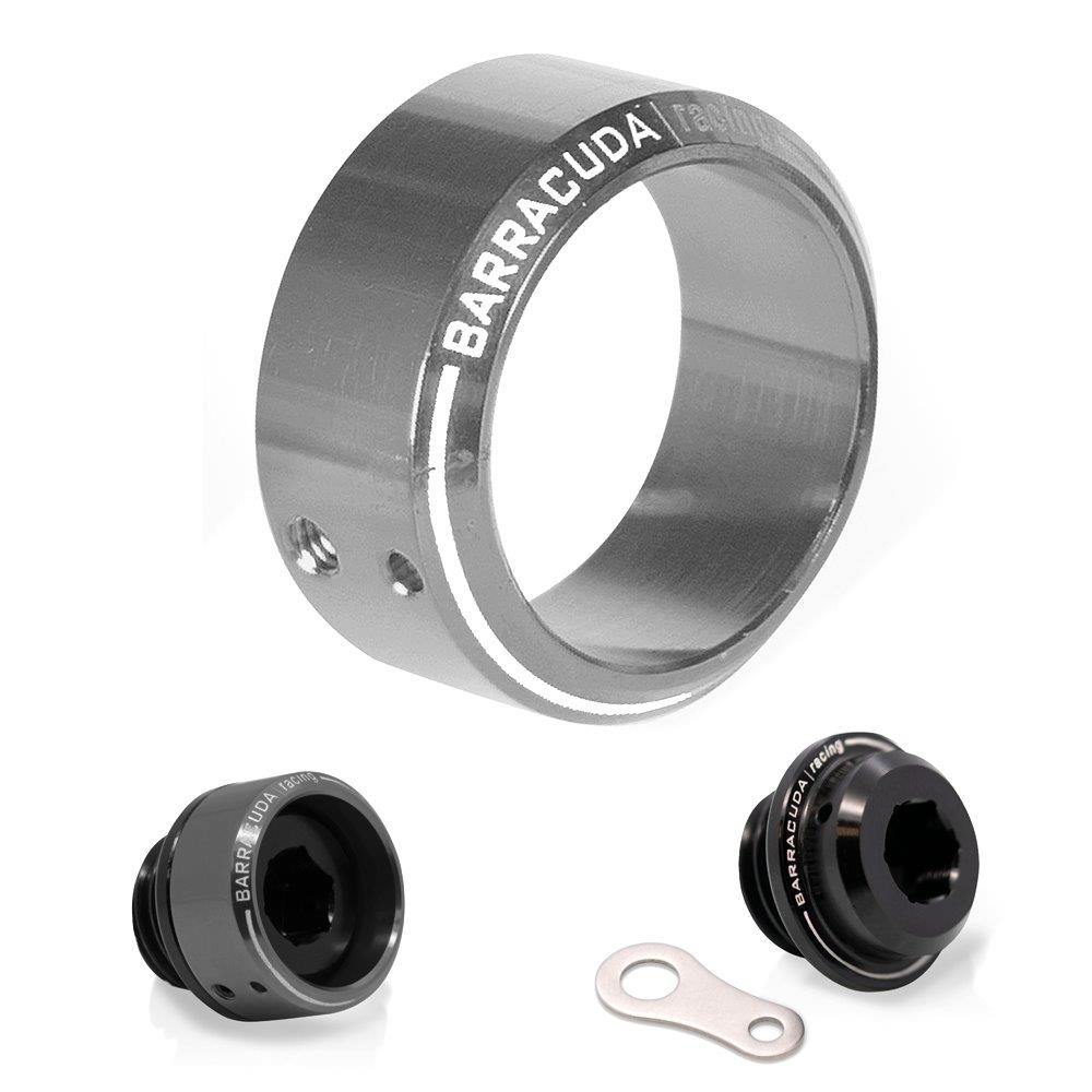 Barracuda insert olievuldop diameter 28 mm zilver