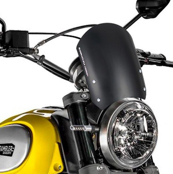 Barracuda Windscherm Aluminium zwart voor Ducati Scrambler 2014-2021