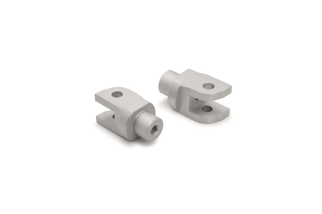 Barracuda voetsteun adapter set voorzijde Ducati