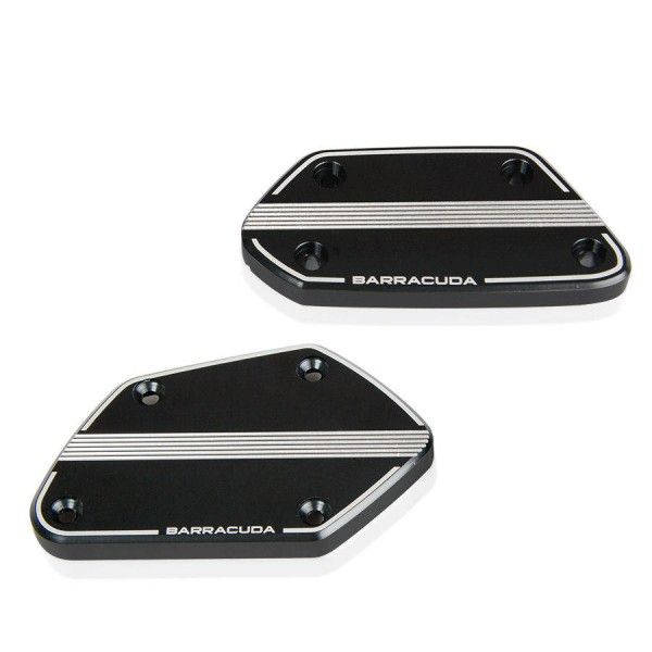 Barracuda aluminium remvloeistofreservoir deksel zwart set