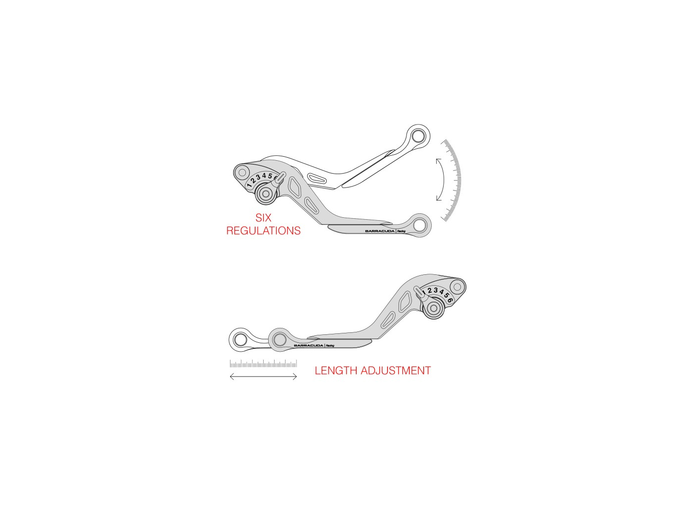 Barracuda rem- en koppelingshendelset MV Augusta Brutale 675 2014-2015 en Brutale 800 2014-2016