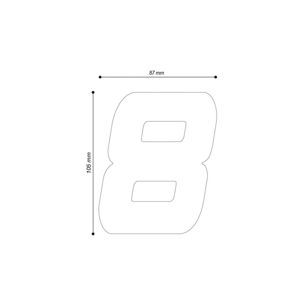 Barracuda sticker startnummer 5 zwart