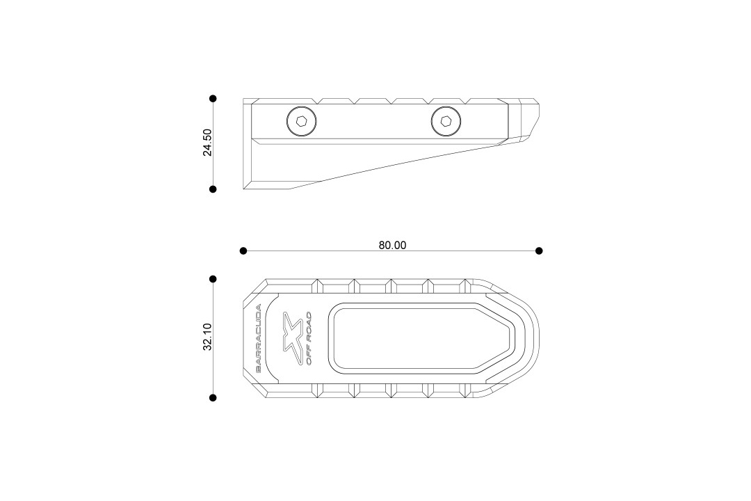 Barracuda voetsteun X-offroad set groen