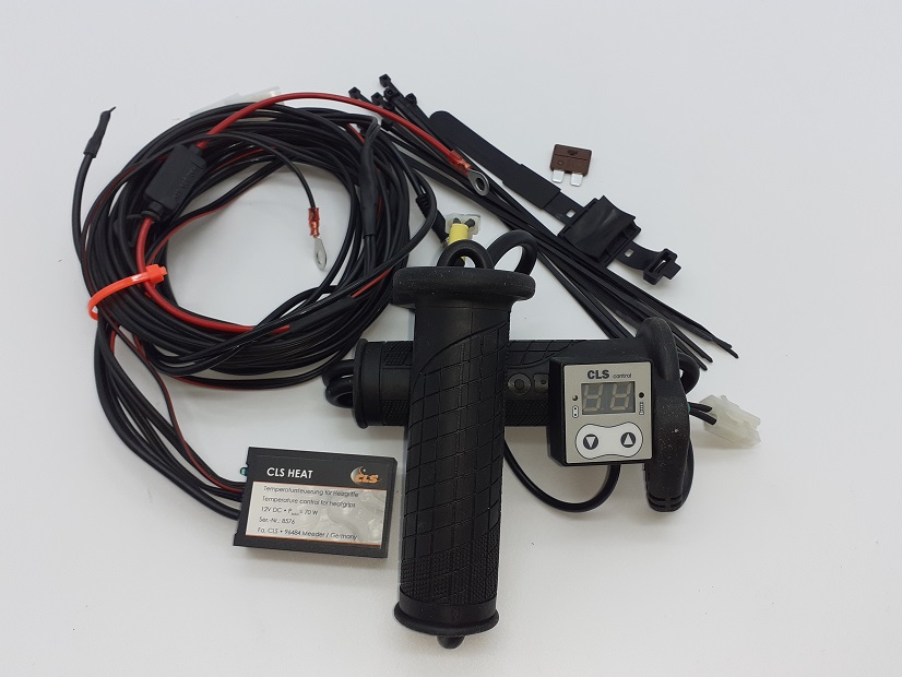 CLS Motorrad Heizgriffe mit Digitalanzeige 120 mm