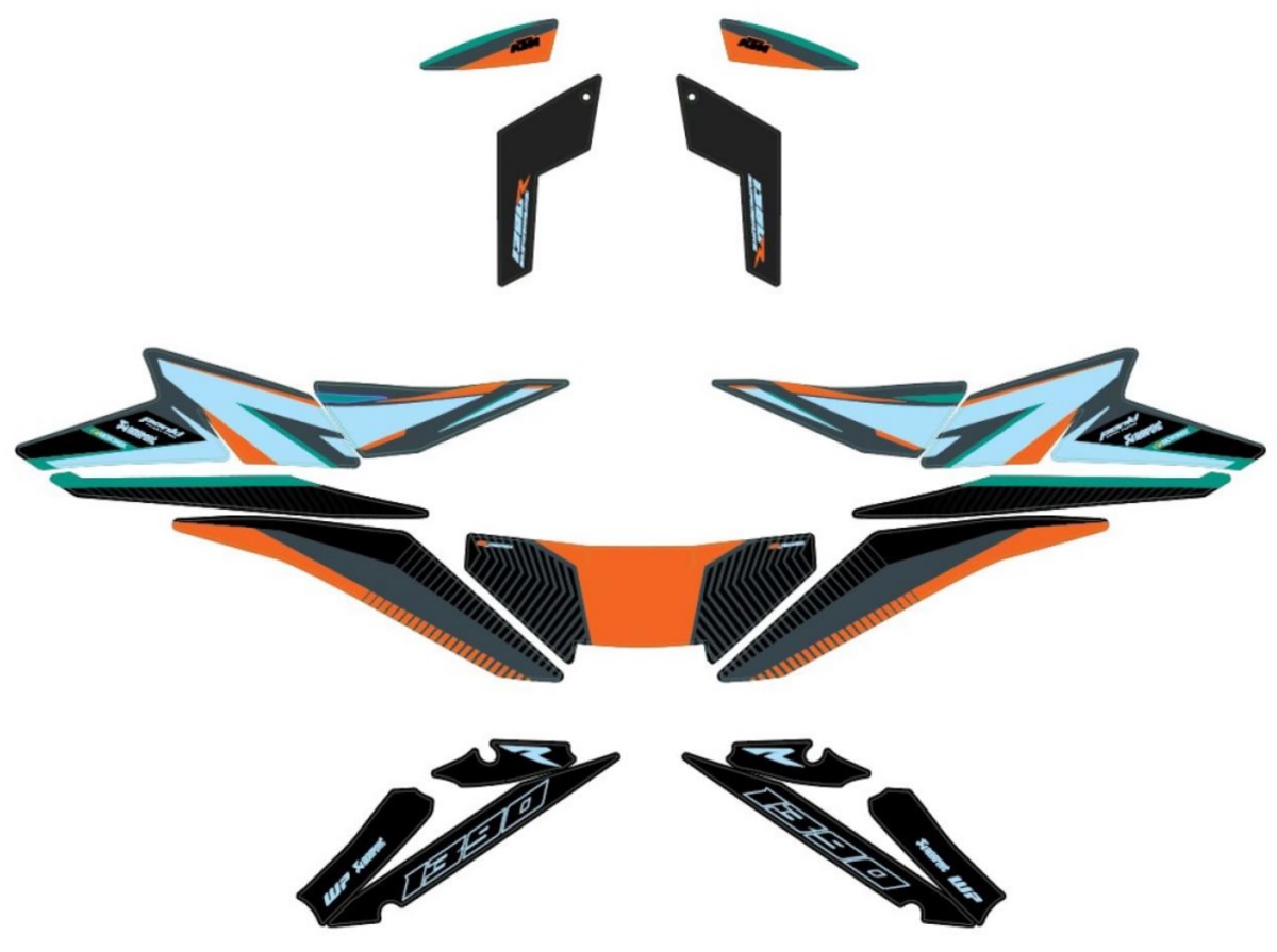 KTM Factory Graphics Stickerset 1390 Super Duke R / EVO Vanaf 2024