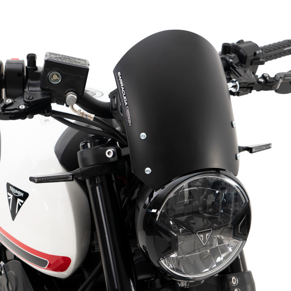Barracuda Aluminium Windschutzscheibe Classic Triumph Trident 660 Schwarz