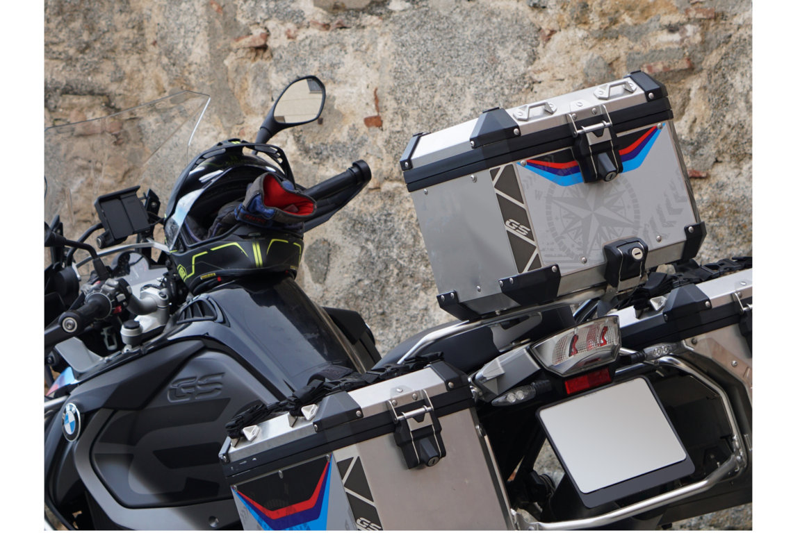 Puig Topcase Aufkleber Navigator BMW Adventure Topcase für BMW R 700 / 750 / 800 / 850 / 1200 / 1250 GS Modelle