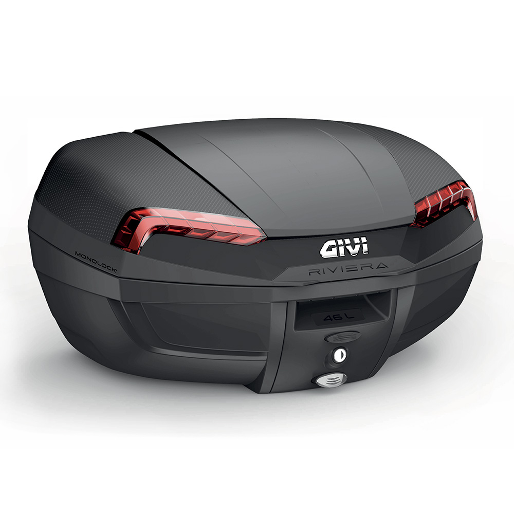 Givi E46 Riviera Topcase Monolock 46L Rote Reflektoren