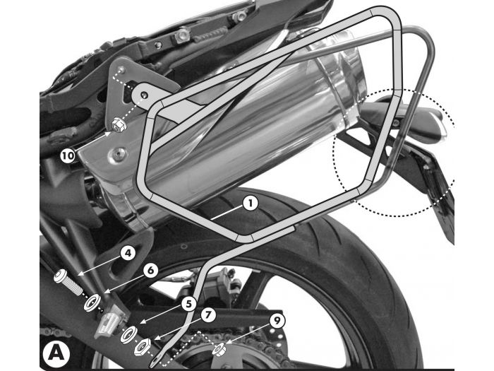 Givi TE705 Seitentaschenhalter für Triumph Street Triple 675 2007-2012