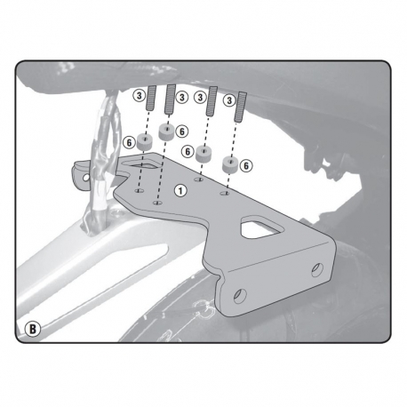 Givi 1152KIT Frontmontage 1176FZ Seitenkofferträger für Honda CB 500 F 2019-2021