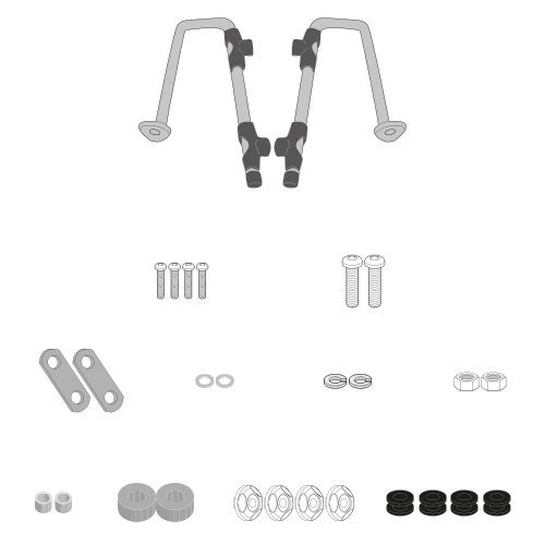 Givi Montagesatz A1168A Zur Montage 1168A Honda Super Cub C125 ab 2018