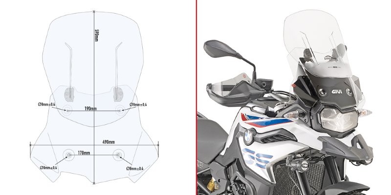 Givi Windschutzscheibe AF5127B für BMW F750GS von 2018 bis 2023