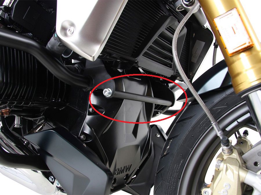 Hepco&Becker Sturzbügel-Verstärkungshalter schwarz für BMW R1250RS ab 2019