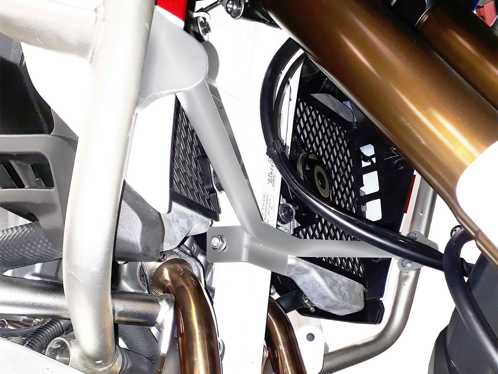 Hepco&Becker Sturzbügel-Verstärkungshalter silber für Honda CRF1000L Africa Twin Adventure Sport ab 2018 bis 2019
