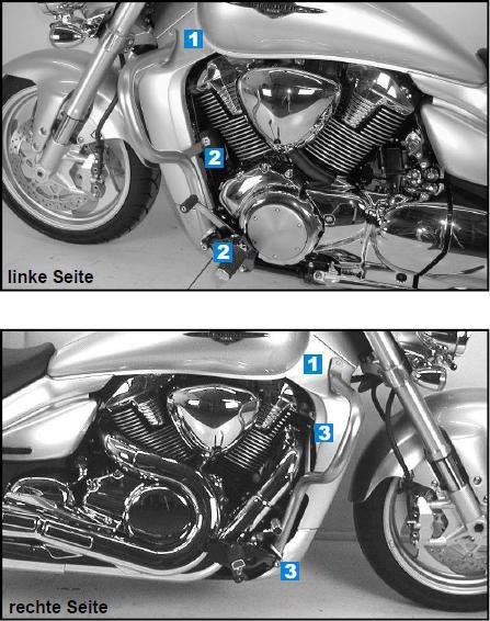 Hepco&Becker Sturzbügel chrom für Suzuki M1800R Intruder ab 2006