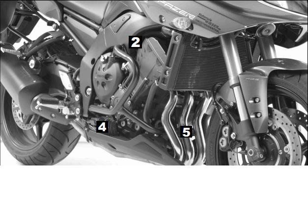 Hepco&Becker Sturzbügel schwarz für Yamaha FZ8 von 2010 bis 2016