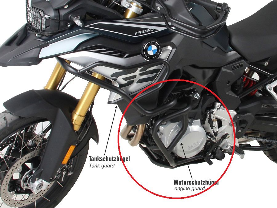 Hepco&Becker Sturzbügel schwarz für BMW F750GS von 2018 bis 2023