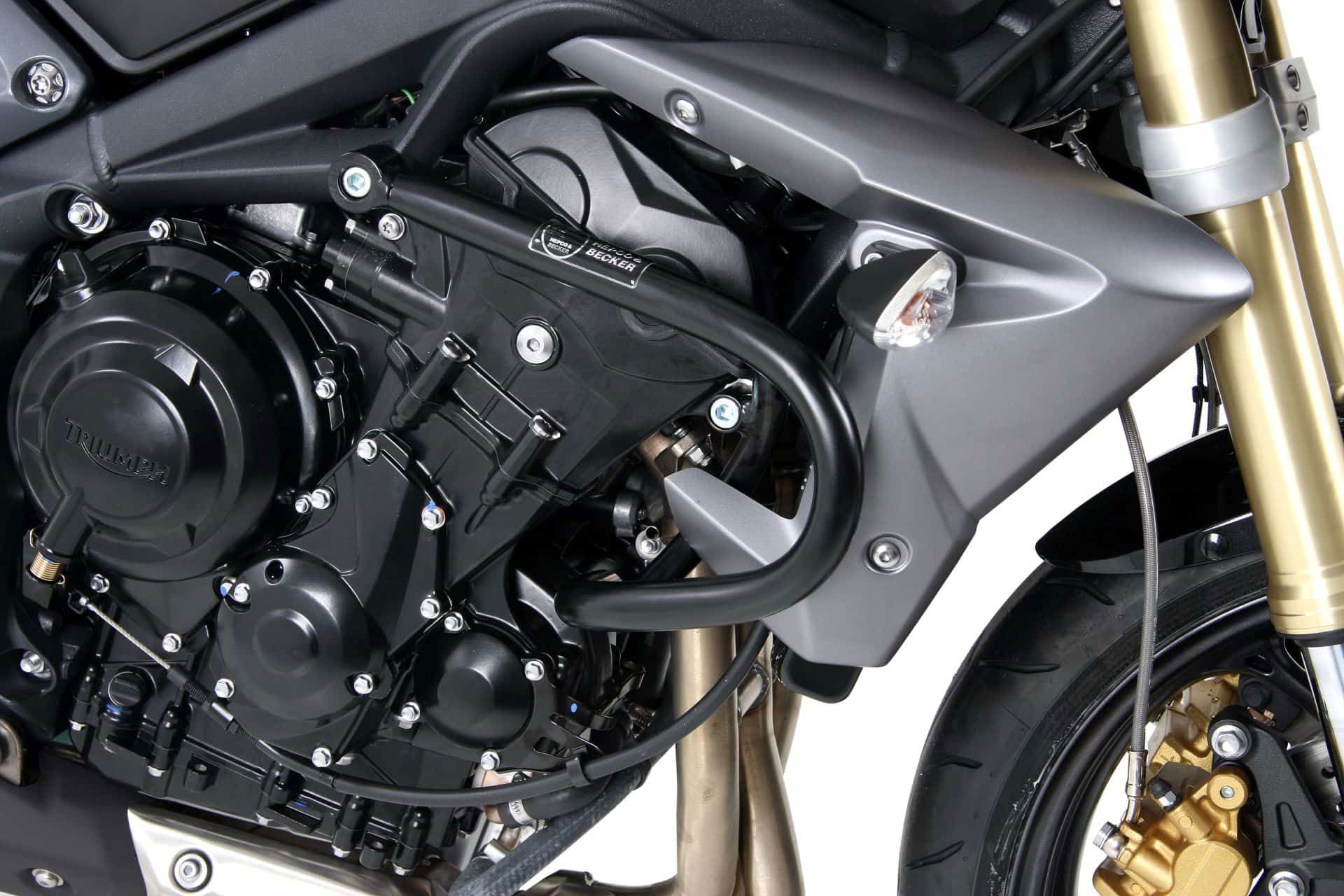 Hepco&Becker Sturzbügel schwarz für Triumph Street Triple 675 von 2013 bis 2016