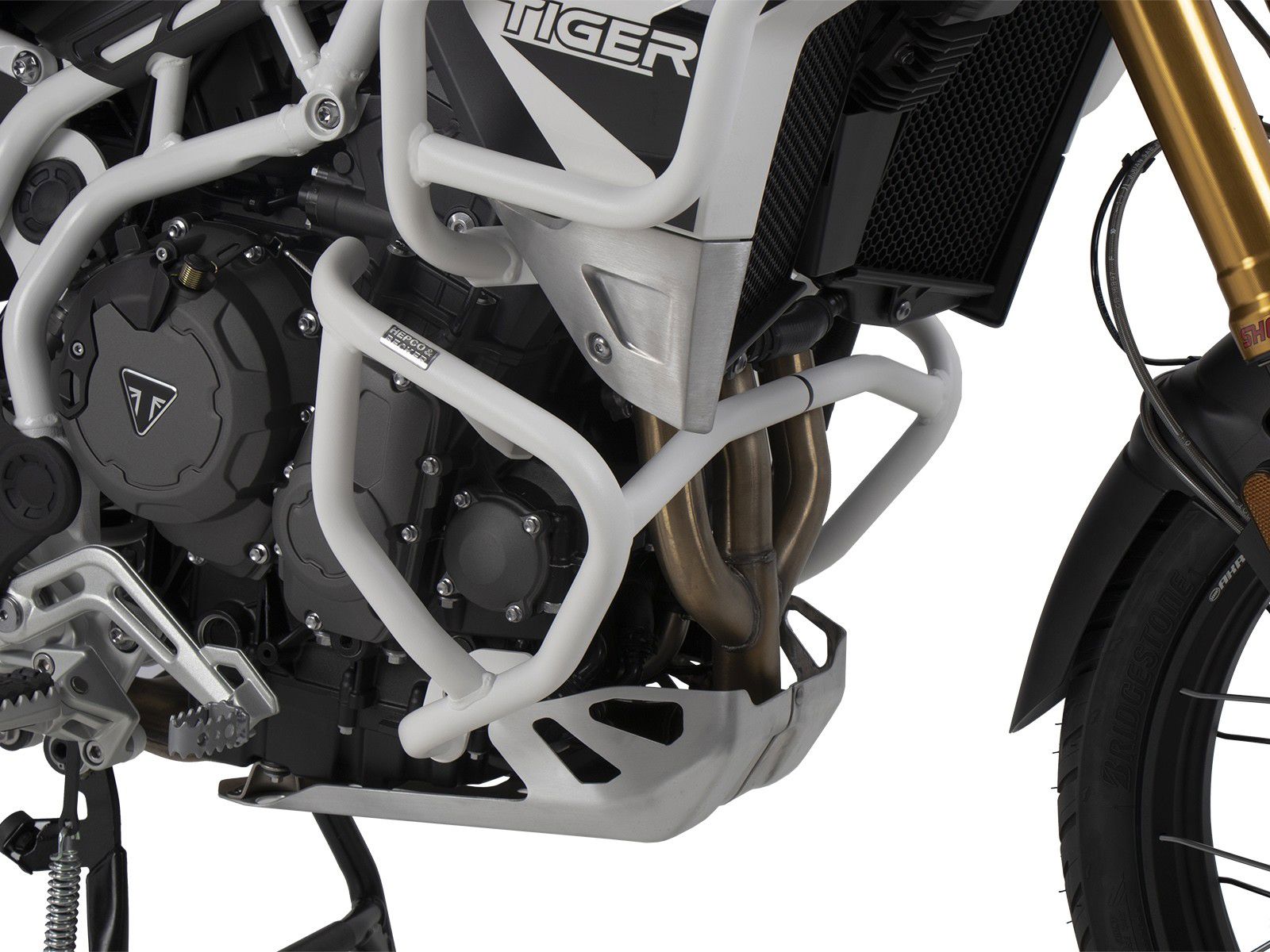 Hepco&Becker Sturzbügel weiß für Triumph Tiger 850 Sport ab 2021