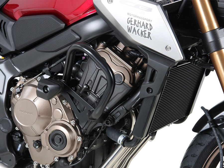 Hepco&Becker Sturzbügel schwarz inkl. Schutzpad für Honda CB650R von 2021 bis 2023