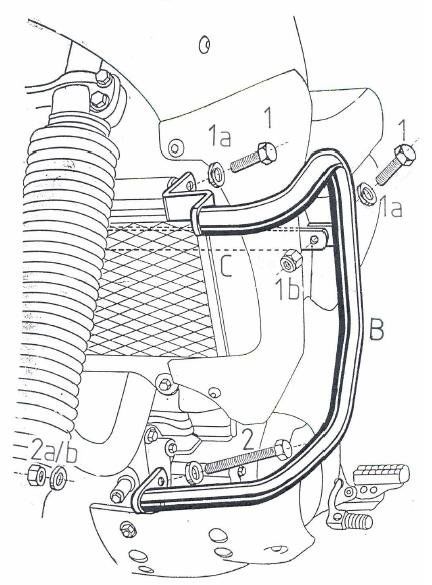 Hepco&Becker Sturzbügel schwarz für Yamaha XT600 TENERE von 1988 bis 1990