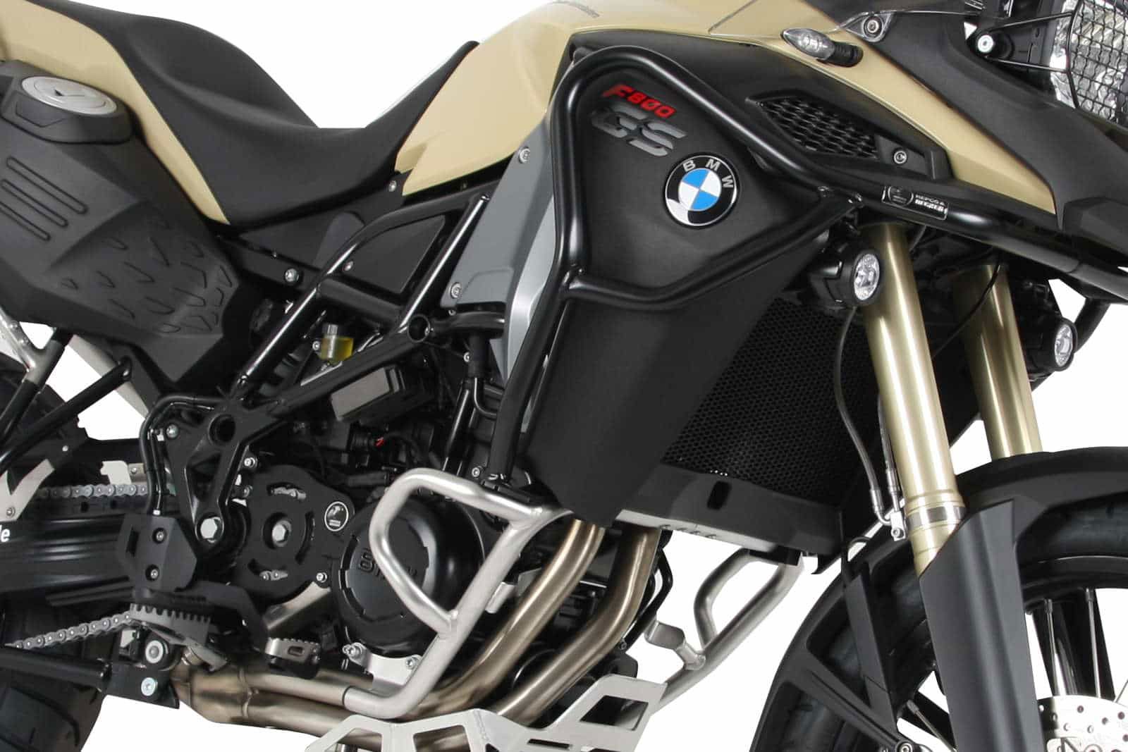 Hepco&Becker Sturzbügel schwarz (Tank) für BMW F800GS Adventure von 2013 bis 2018 (Montage an BMW-Halter)