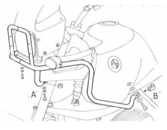 Hepco&Becker Sturzbügel (Tank- + Scheinwerferschutz) chrom für BMW R850 von 1998 bis 2000 / 1100GS von 1994 bis 1999